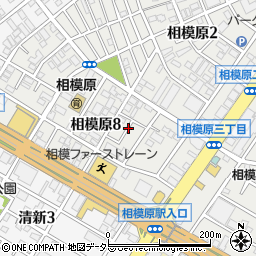 神奈川県相模原市中央区相模原8丁目3周辺の地図