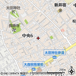 東京都大田区中央6丁目19-1周辺の地図