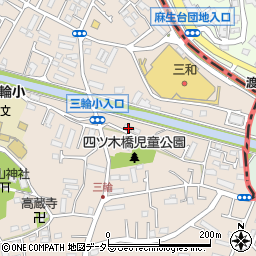 東京都町田市三輪町395周辺の地図