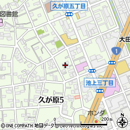 東京都大田区久が原5丁目11周辺の地図
