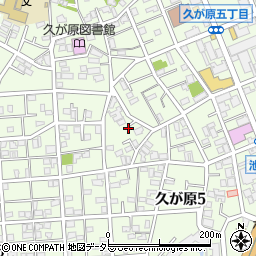 東京都大田区久が原5丁目8周辺の地図