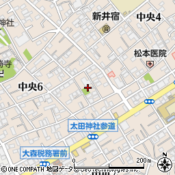 東京都大田区中央6丁目18周辺の地図