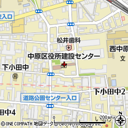 神奈川県川崎市中原区下小田中2丁目9周辺の地図
