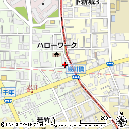 神奈川県川崎市高津区千年694周辺の地図