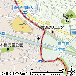 東京都町田市三輪町430周辺の地図