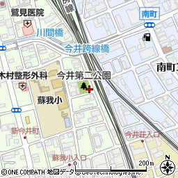 今井第２公園トイレ周辺の地図