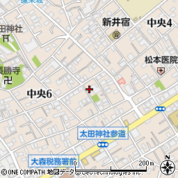 東京都大田区中央6丁目18-16周辺の地図