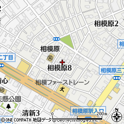 神奈川県相模原市中央区相模原8丁目6周辺の地図