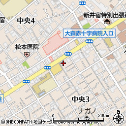 ａｐｏｌｌｏｓｔａｔｉｏｎセルフ大田中央ＳＳ周辺の地図