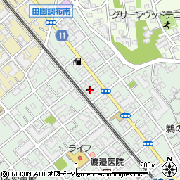 東京都大田区鵜の木3丁目8周辺の地図