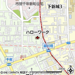 神奈川県川崎市高津区千年693周辺の地図