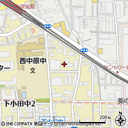 神奈川県川崎市中原区下小田中2丁目19周辺の地図