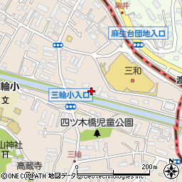 東京都町田市三輪町386周辺の地図