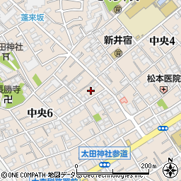 東京都大田区中央6丁目16周辺の地図