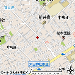 東京都大田区中央6丁目16-6周辺の地図