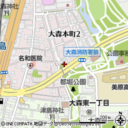 東京都大田区大森本町2丁目23周辺の地図