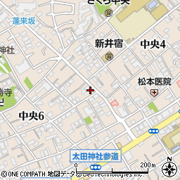 東京都大田区中央6丁目16-4周辺の地図