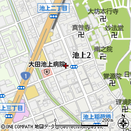 東京都大田区池上2丁目周辺の地図