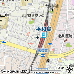 松屋 平和島店周辺の地図