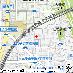 コインパーク上丸子山王町１丁目駐車場周辺の地図