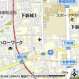イニシア武蔵新城テラス周辺の地図