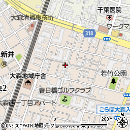 東京都大田区大森西1丁目3-11周辺の地図