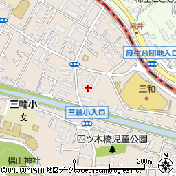 東京都町田市三輪町312周辺の地図