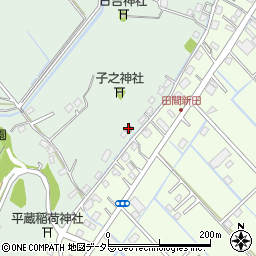 田間新田公民館周辺の地図
