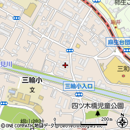 東京都町田市三輪町256周辺の地図