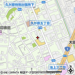 東京都大田区久が原5丁目3周辺の地図