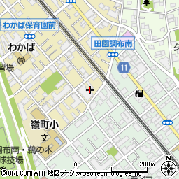 東京都大田区田園調布南1周辺の地図