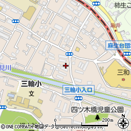 東京都町田市三輪町257周辺の地図