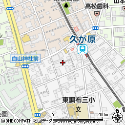 東京都大田区南久が原2丁目8周辺の地図