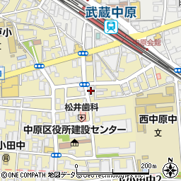 湘南ゼミナール　個別指導コース・武蔵中原周辺の地図