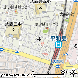 東京都大田区大森北6丁目周辺の地図