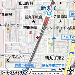 博多くろがね 武蔵小杉店周辺の地図