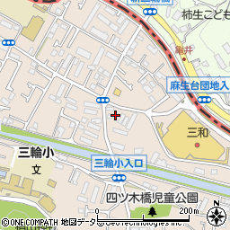 東京都町田市三輪町308周辺の地図