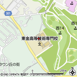 千葉県立東金高等技術専門校周辺の地図