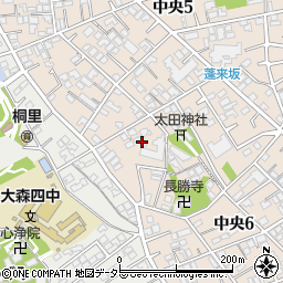 東京都大田区中央6丁目4-3周辺の地図
