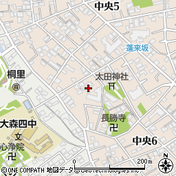 東京都大田区中央6丁目4周辺の地図