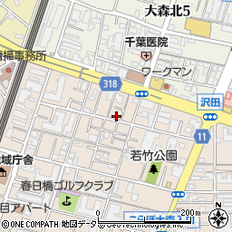 東京都大田区大森西1丁目6-14周辺の地図