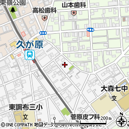 東京都大田区南久が原2丁目2周辺の地図