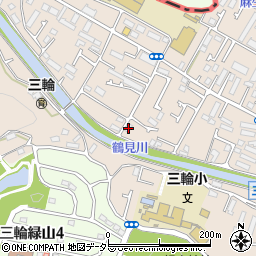 東京都町田市三輪町186周辺の地図