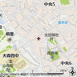 東京都大田区中央6丁目4-2周辺の地図