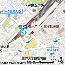 横浜銀行鷺沼支店周辺の地図