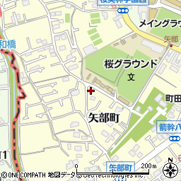 東京都町田市矢部町2706周辺の地図