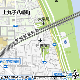 タイムズ上丸子山王町１丁目駐車場周辺の地図