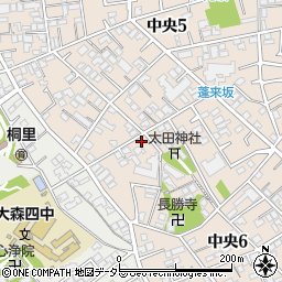 東京都大田区中央6丁目4-5周辺の地図