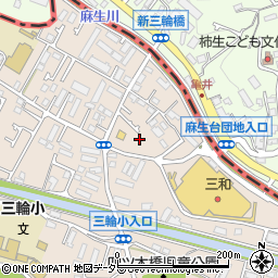 東京都町田市三輪町304周辺の地図