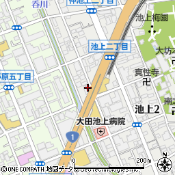 東京都大田区仲池上2丁目30-7周辺の地図